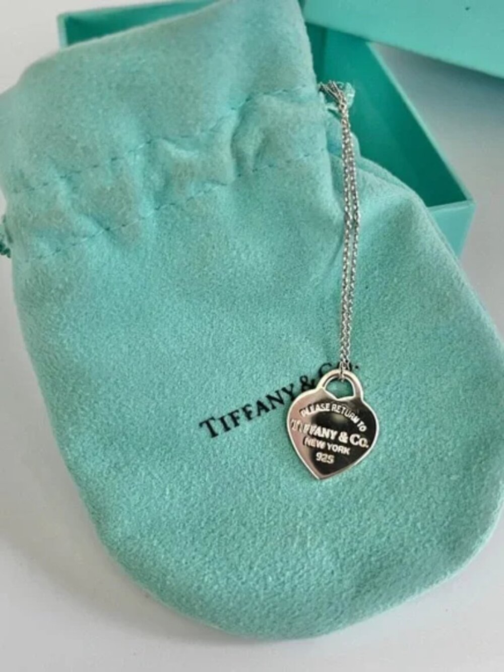 Tiffany & Co. Silver Heart Pendant Necklace